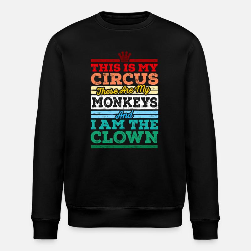 Mon cirque mes singes - Sweat bio ROLLER Stanley/Stella Unisexe - noir