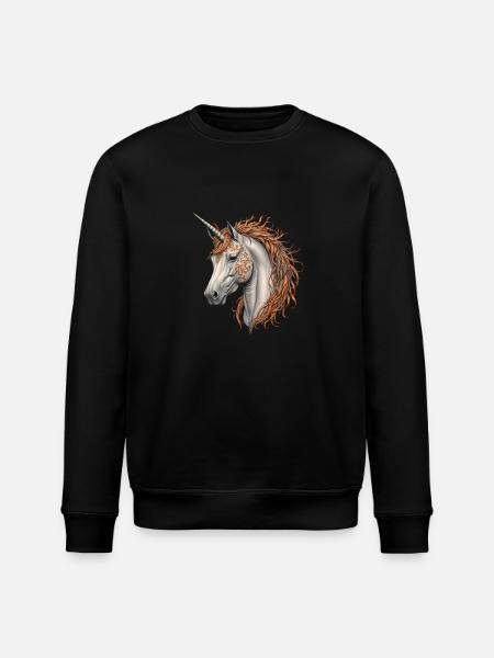 Halloween-Pferd - Stanley/Stella Unisex Bio-Sweatshirt ROLLER - Schwarz