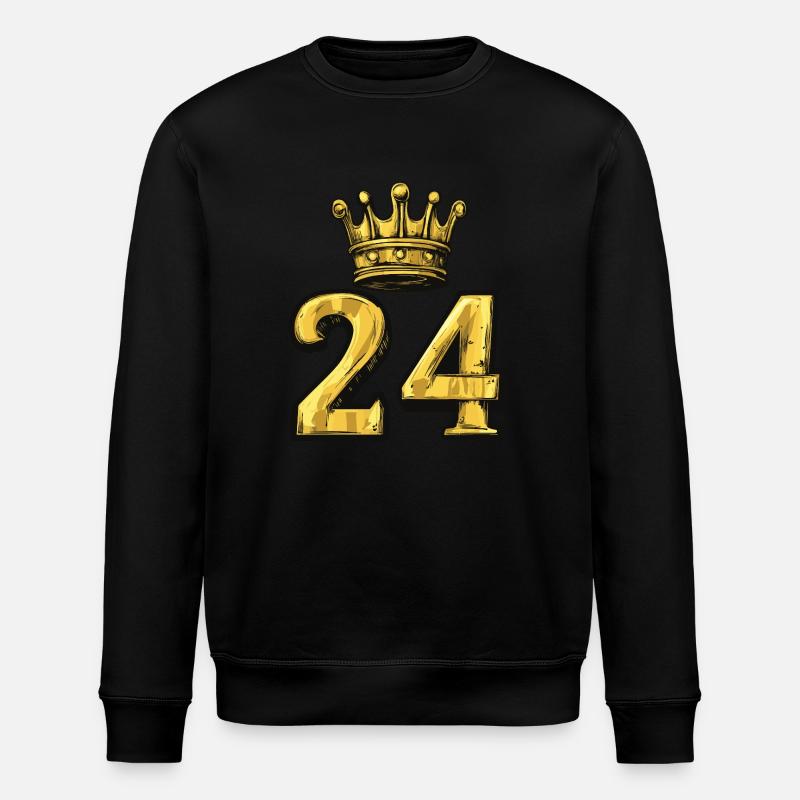 24 Number Crown - Stanley/Stella ROLLER Unisex Organic Sweatshirt - black