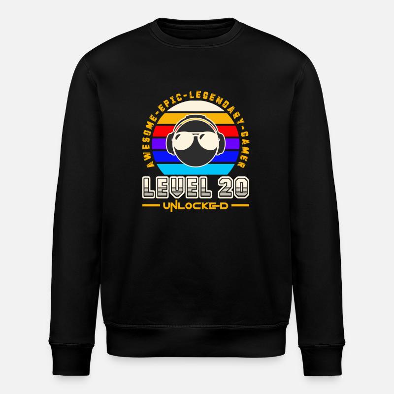 Level 20 - Sweat bio ROLLER Stanley/Stella Unisexe - noir