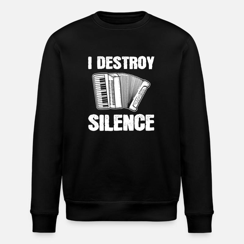 accordion - Stanley/Stella ROLLER Unisex Organic Sweatshirt - black