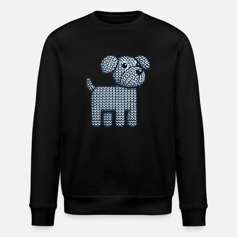 Strick Hund - Stanley/Stella Unisex Bio-Sweatshirt ROLLER - Schwarz