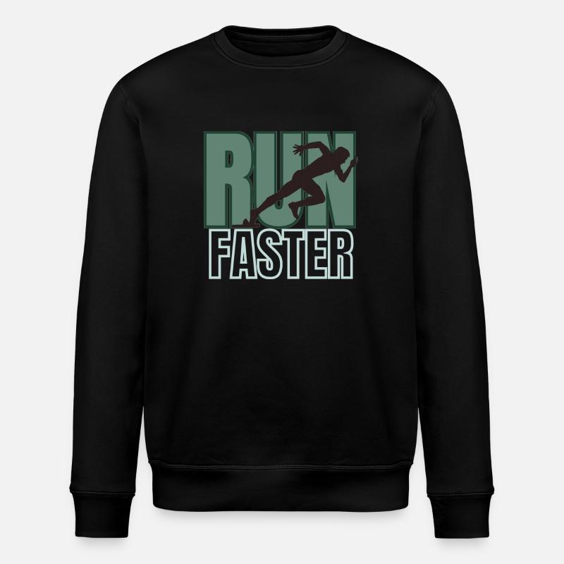 Athlete Run Faster - Stanley/Stella Unisex Bio-Sweatshirt ROLLER - Schwarz