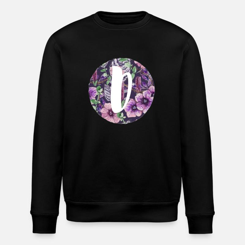 Buchstabe D - Stanley/Stella Unisex Bio-Sweatshirt ROLLER - Schwarz