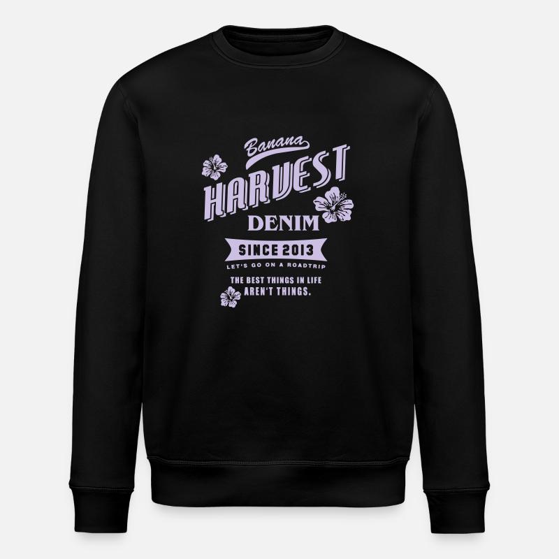 roadtrip college print - Stanley/Stella ROLLER Unisex Organic Sweatshirt - black