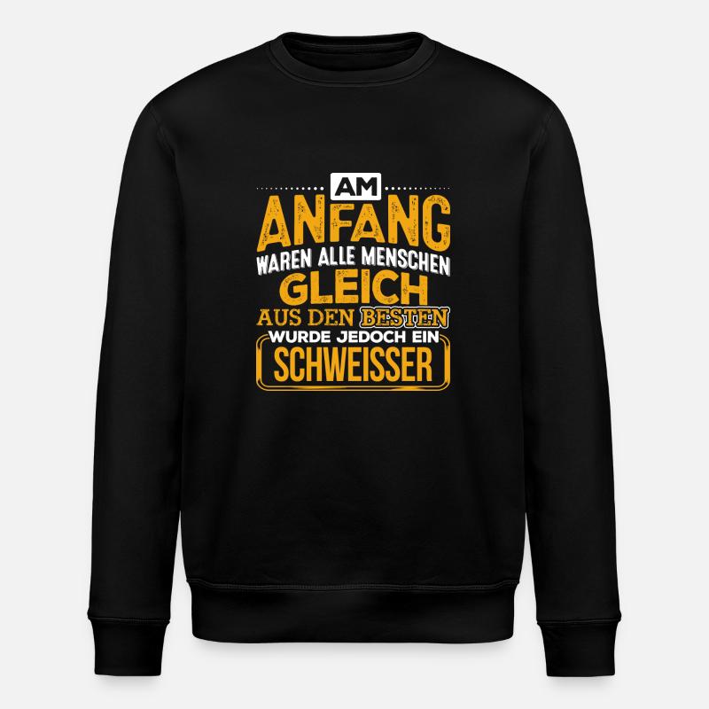 SCHWEISSER - Der Beste - Stanley/Stella Unisex Bio-Sweatshirt ROLLER - Schwarz