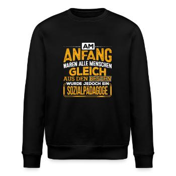 SOZIALPÄDAGOGE - Der Beste - Stanley/Stella Unisex Bio-Sweatshirt ROLLER - Schwarz - Vorne - Nik (191cm)