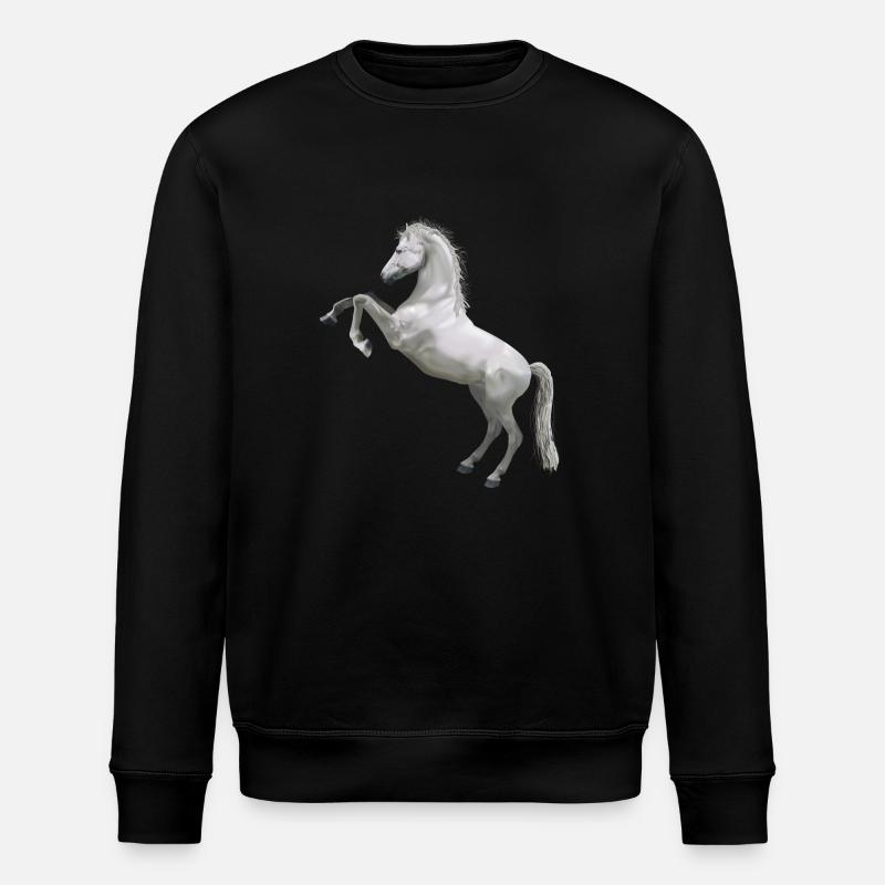 Pferd - Stanley/Stella Unisex Bio-Sweatshirt ROLLER - Schwarz