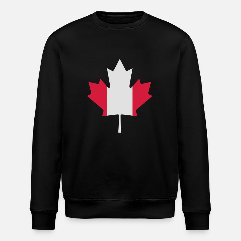Canada flag - Stanley/Stella ROLLER Unisex Organic Sweatshirt - black
