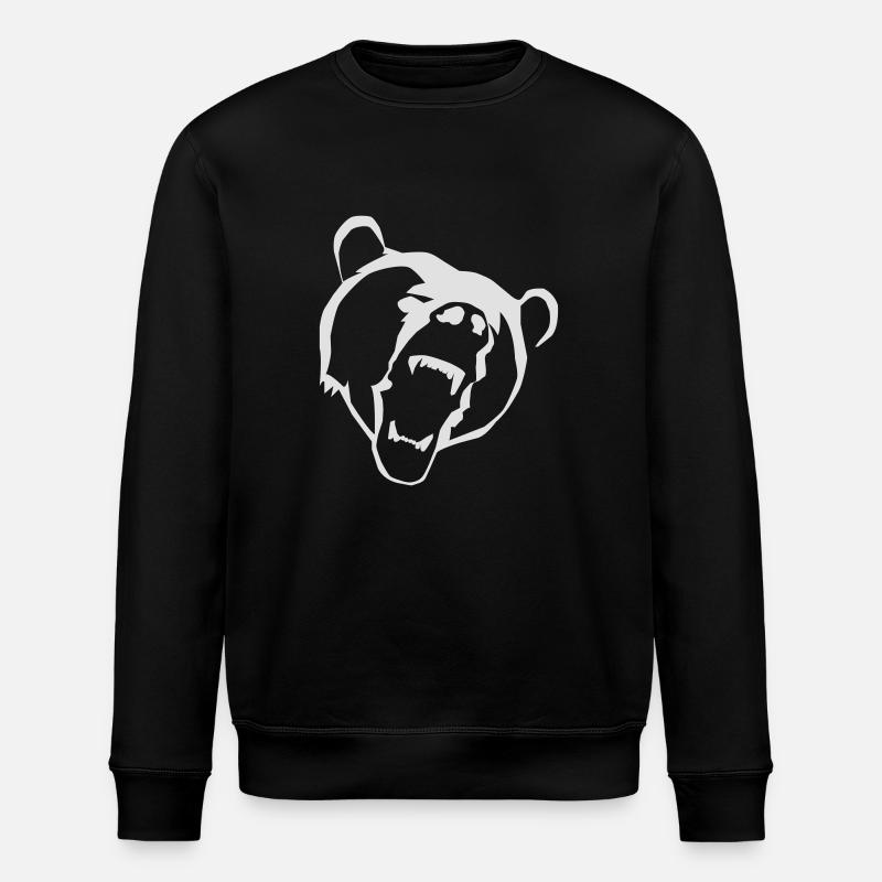 Bear - Stanley/Stella ROLLER Unisex Organic Sweatshirt - black