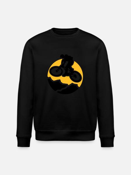 MountainBiker3 - Stanley/Stella ROLLER Unisex Organic Sweatshirt - black