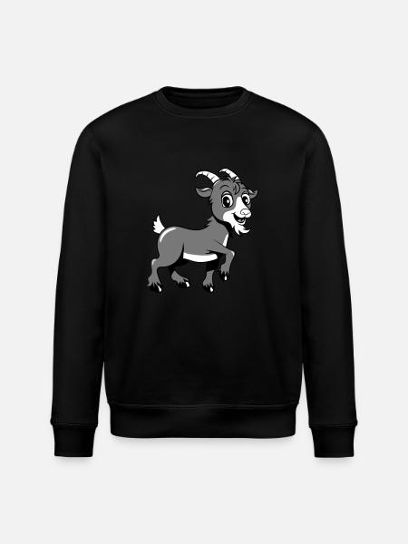 Goat moaning smiles - Stanley/Stella ROLLER Unisex Organic Sweatshirt - black