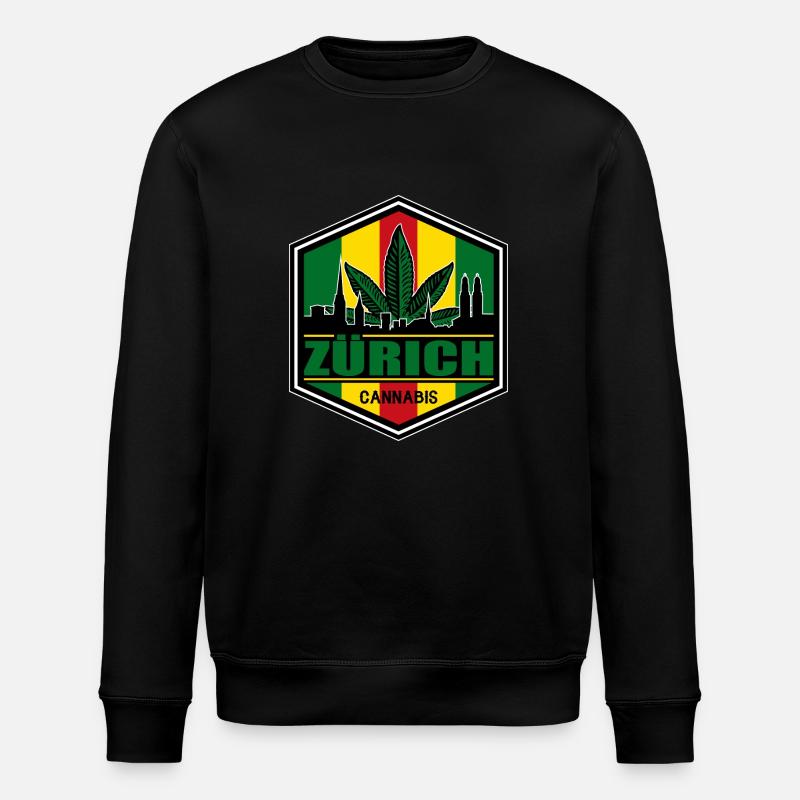 Cannabis - Stanley/Stella Unisex Bio-Sweatshirt ROLLER - Schwarz