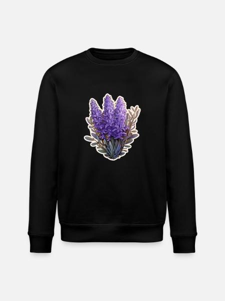 Lavender - Stanley/Stella ROLLER Unisex Organic Sweatshirt - black