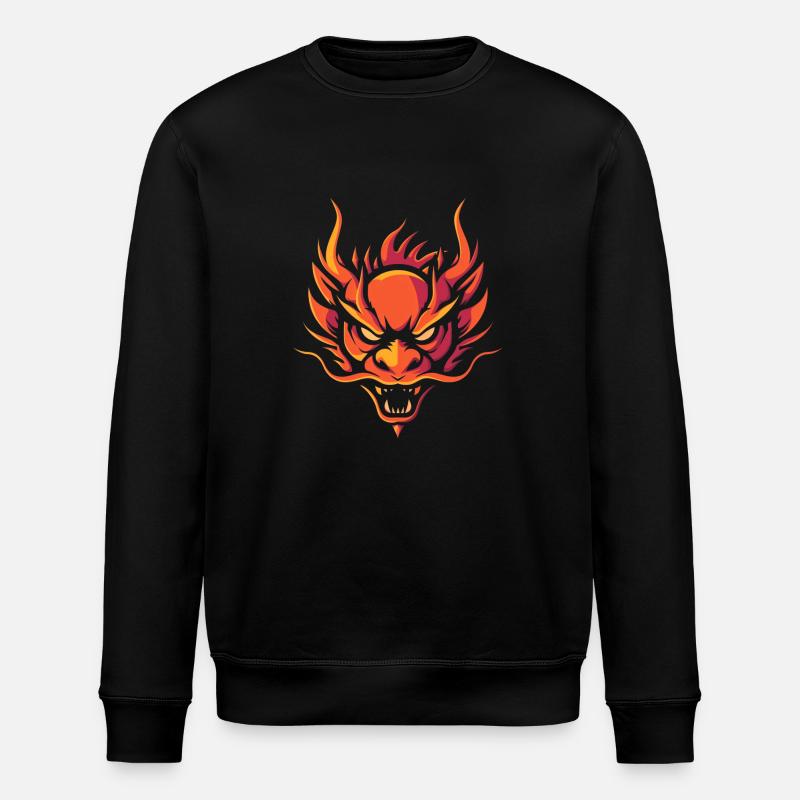 tête de dragon chinois - Sweat bio ROLLER Stanley/Stella Unisexe - noir