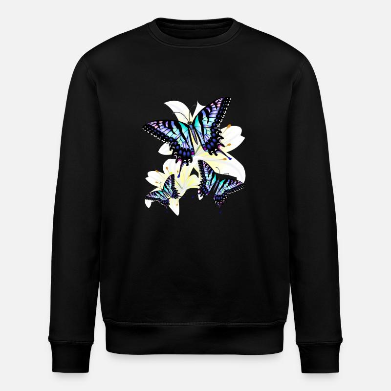 Machaon bleu - Sweat bio ROLLER Stanley/Stella Unisexe - noir