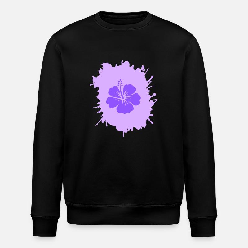 Hibiscus blobs - Stanley/Stella ROLLER Unisex Organic Sweatshirt - black