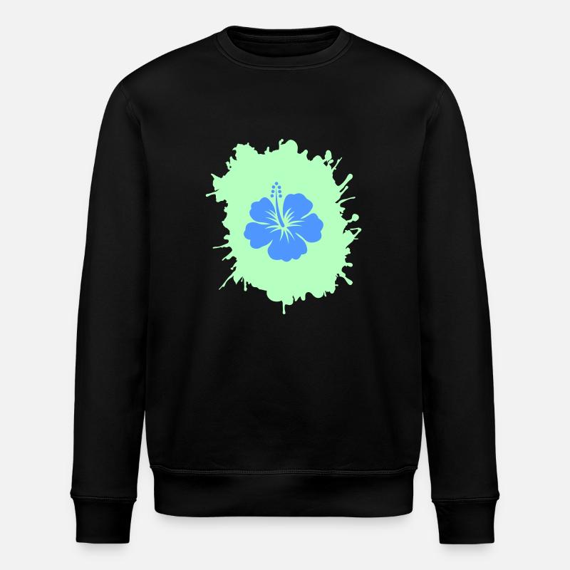 Taches d’hibiscus - Sweat bio ROLLER Stanley/Stella Unisexe - noir