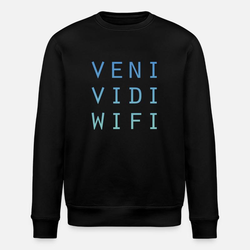 Veni Vidi Wifi (plain) - Stanley/Stella ROLLER Unisex Organic Sweatshirt - black