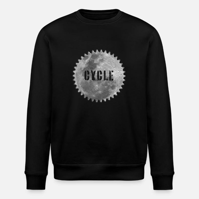moon cycle ride - Stanley/Stella ROLLER Unisex Organic Sweatshirt - black