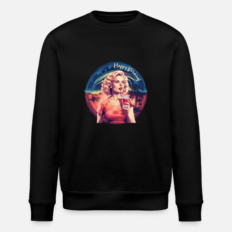 Happy Drinking - Stanley/Stella ROLLER Unisex Organic Sweatshirt - black