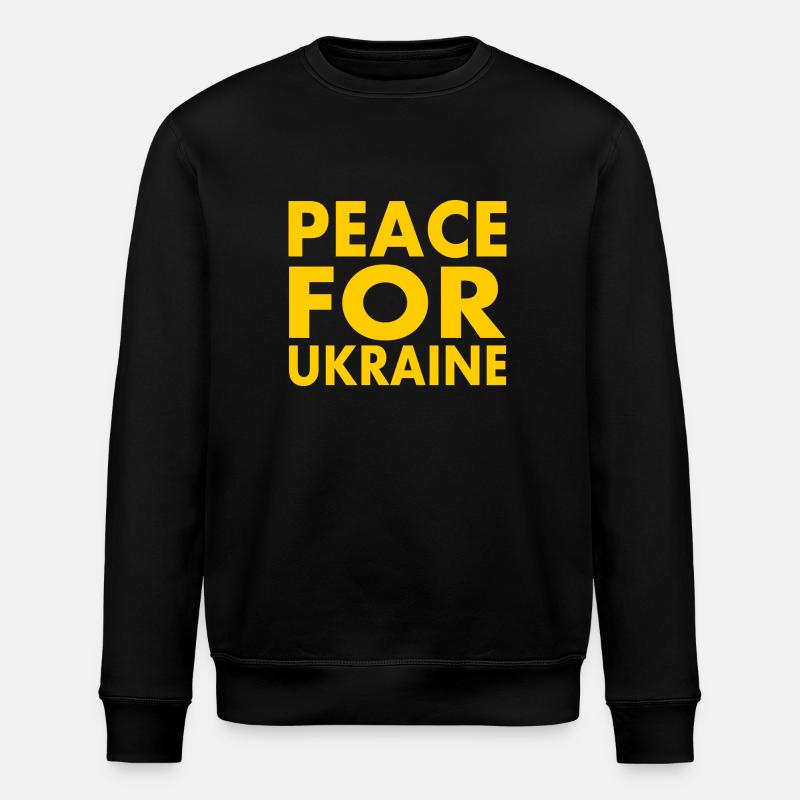 Peace for ukraine - Stanley/Stella Unisex Bio-Sweatshirt ROLLER - Schwarz