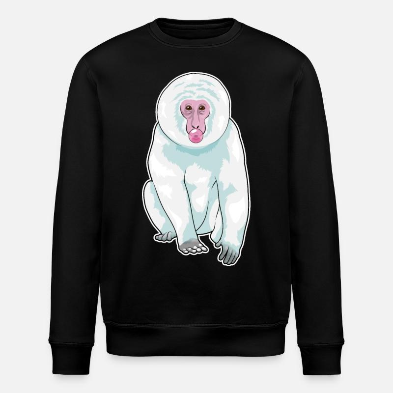 Monkey Chewing Gum - Stanley/Stella ROLLER Unisex Organic Sweatshirt - black