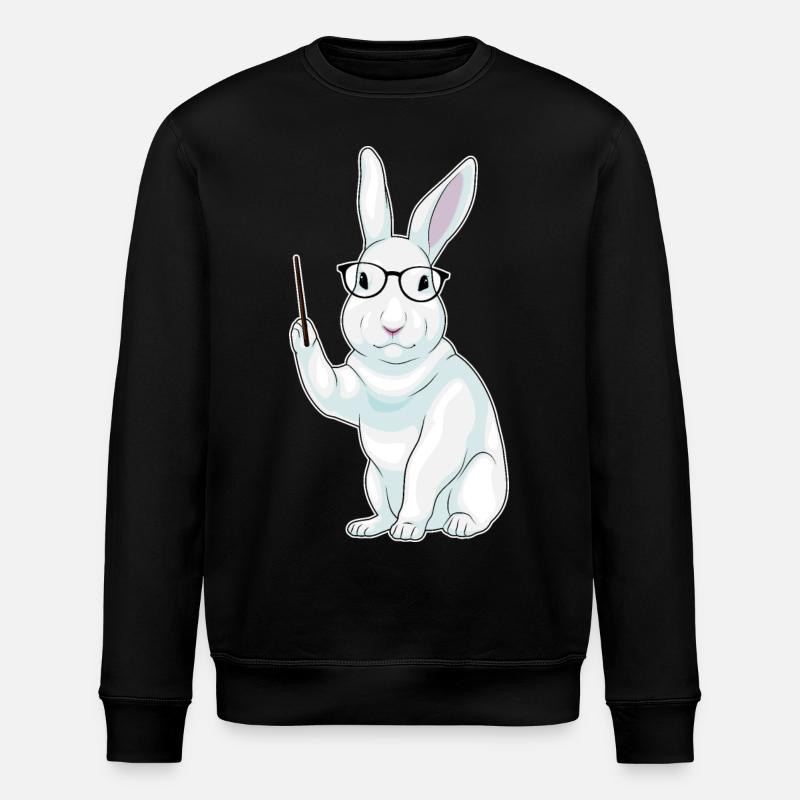Pointeur d’enseignant lapin - Sweat bio ROLLER Stanley/Stella Unisexe - noir