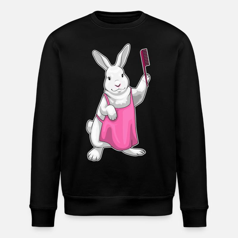 Peigne de coiffeur Bunny - Sweat bio ROLLER Stanley/Stella Unisexe - noir