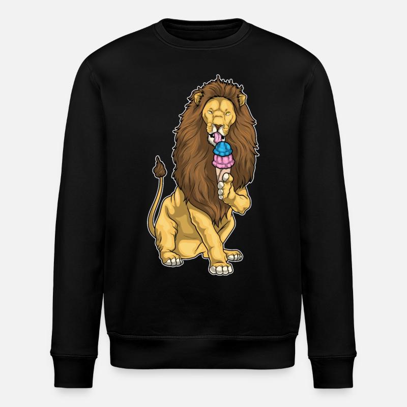 Glace Lion Waffle - Sweat bio ROLLER Stanley/Stella Unisexe - noir