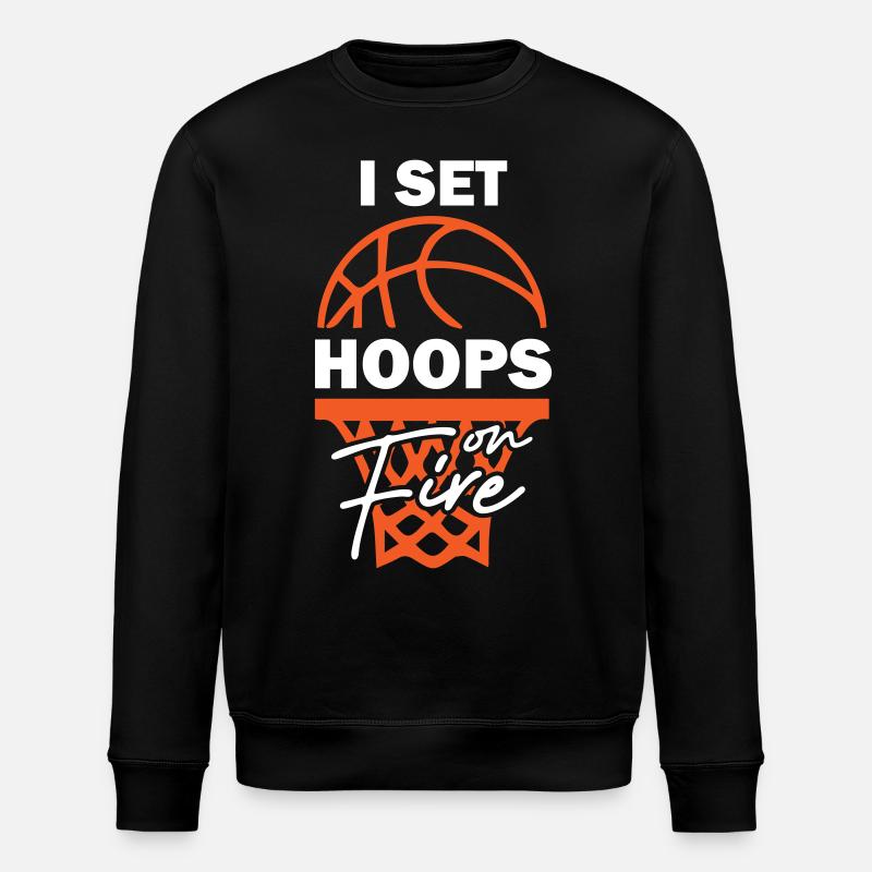 Basketball Free Throw - Stanley/Stella Unisex Bio-Sweatshirt ROLLER - Schwarz