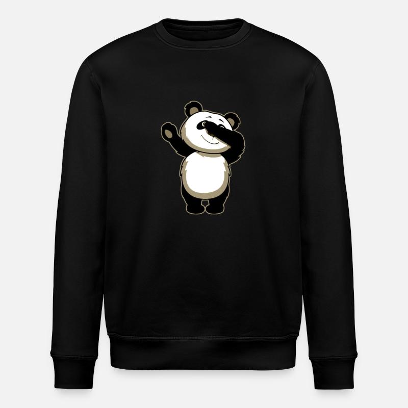 Panda Dab lustig - Stanley/Stella Unisex Bio-Sweatshirt ROLLER - Schwarz