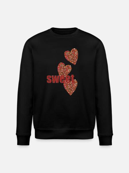 sweet hearts - Stanley/Stella Unisex Bio-Sweatshirt ROLLER - Schwarz