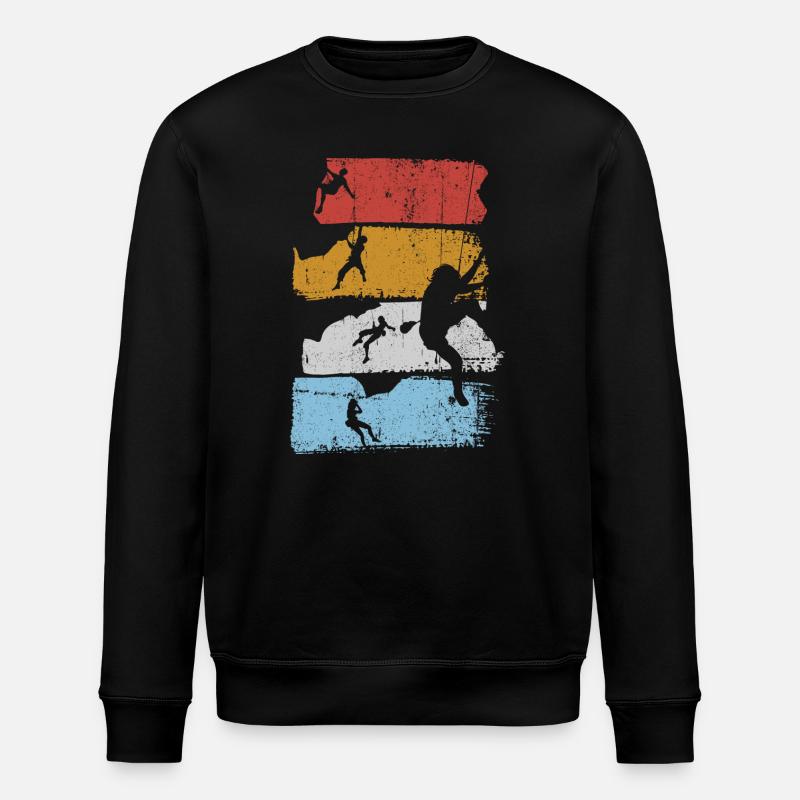 Silhouette des rayures de surf - Sweat bio ROLLER Stanley/Stella Unisexe - noir