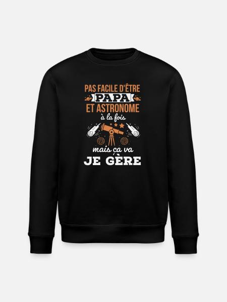 Papa et astronome - Sweat bio ROLLER Stanley/Stella Unisexe - noir