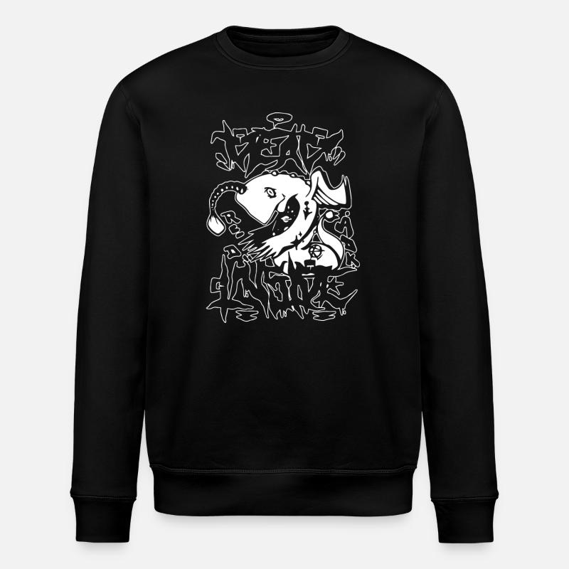 Rebell Tier Graffiti Design - Stanley/Stella Unisex Bio-Sweatshirt ROLLER - Schwarz