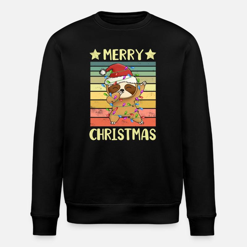 Joyeux Noël paresseux - Sweat bio ROLLER Stanley/Stella Unisexe - noir
