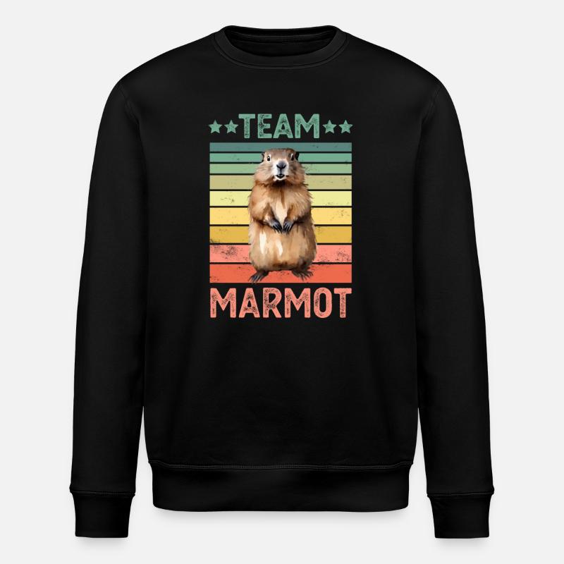 Marmotte - Sweat bio ROLLER Stanley/Stella Unisexe - noir