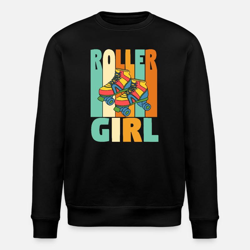 Fille à roulettes rétro - Sweat bio ROLLER Stanley/Stella Unisexe - noir