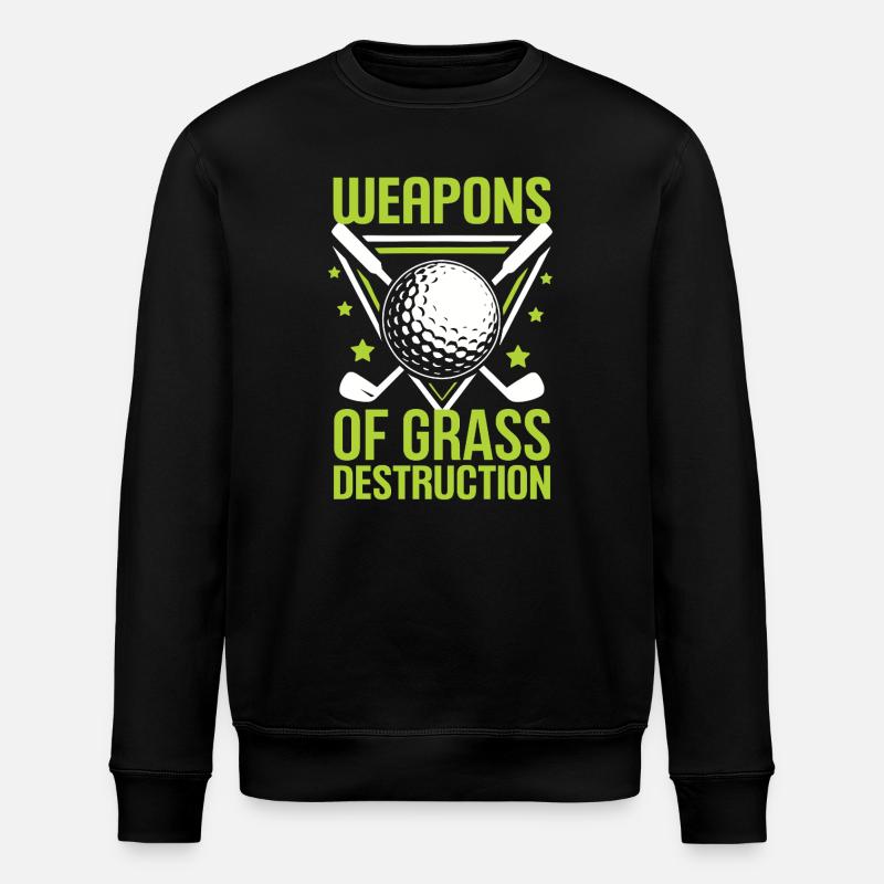 Golf - Waffen der Graszerstörung - Stanley/Stella Unisex Bio-Sweatshirt ROLLER - Schwarz