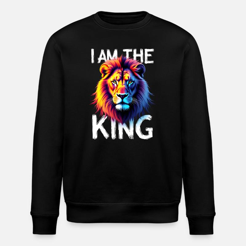 I am the King Löwe - Stanley/Stella Unisex Bio-Sweatshirt ROLLER - Schwarz
