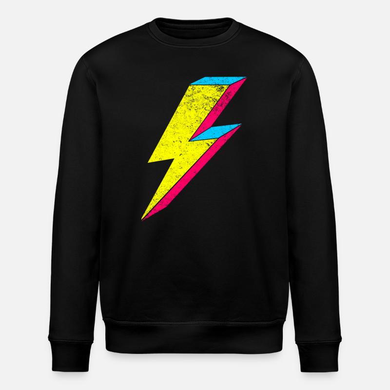 Neon Blitz Lightning Design 70s 80s - Stanley/Stella Unisex Bio-Sweatshirt ROLLER - Schwarz