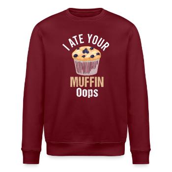 Blueberry Lustige Obst  Frucht Blaubeere Vintage - Stanley/Stella Unisex Bio-Sweatshirt ROLLER - Burgunderrot - Vorne - Nik (191cm)