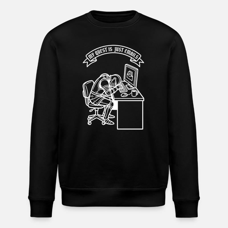 Office Knight Quest - Stanley/Stella ROLLER Unisex Organic Sweatshirt - black