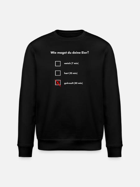 Comment aimes-tu tes œufs ? - Sweat bio ROLLER Stanley/Stella Unisexe - noir