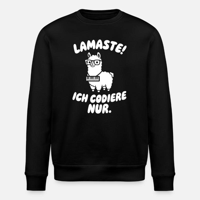 LamaSte: Ich Codiere Nur - Stanley/Stella Unisex Bio-Sweatshirt ROLLER - Schwarz