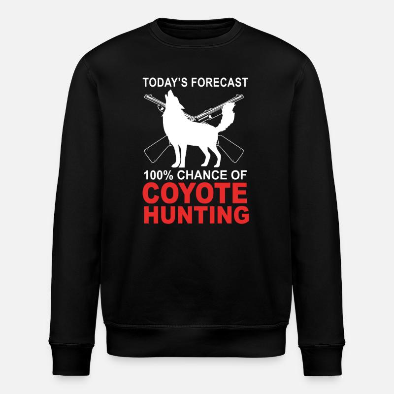 Kojote Jagd Jäger - Stanley/Stella Unisex Bio-Sweatshirt ROLLER - Schwarz
