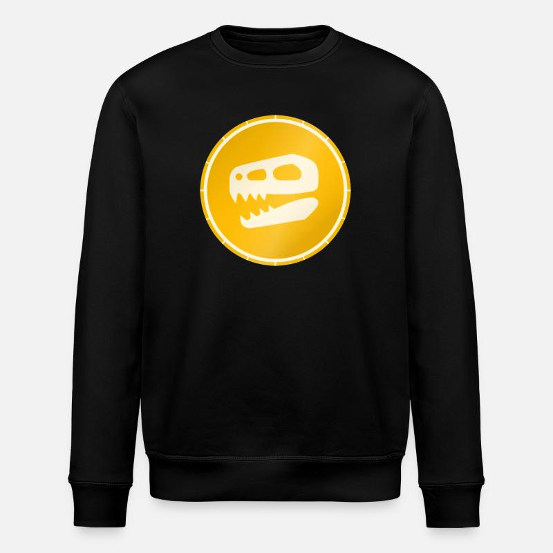 Goldener Dinosaurier Schädel - Stanley/Stella Unisex Bio-Sweatshirt ROLLER - Schwarz