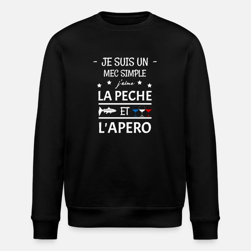 Peach Humor - Stanley/Stella ROLLER Unisex Organic Sweatshirt - black