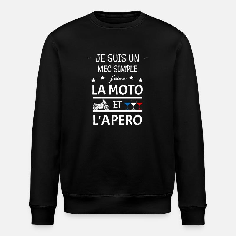 MOTO - Sweat bio ROLLER Stanley/Stella Unisexe - noir